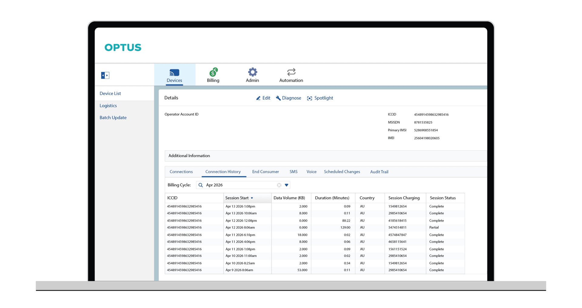 Jasper Platform — Connection History And Audit Trail